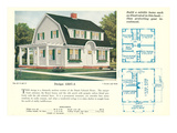 Single-Family Home, Rendering and Floor Plans Posters