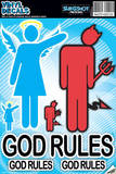 God Rules Vinyl Decal Wall Decal