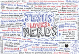 Jesus Loves Nerds Laptop Skin Sticker Laptop Stickers