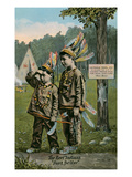 Little Boys Playing Indians Posters