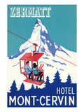 Hotel Mont-Cervin, Ski Lift Poster Poster