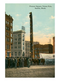 Pioneer Square Totem Pole, Seattle, Washington Posters