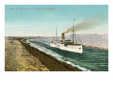 Ship in Suez Canal, Egypt Prints