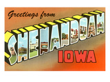 Greetings from Shenandoah, Iowa Posters