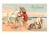 Beach Artist, Rockland, Maine Láminas Beach Artist, Rockland, Maine Láminas