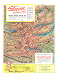 Map of Glacier National Park, Montana Photo
