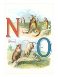 Alphabet Animals, N and O Prints