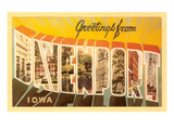 Greetings from Davenport, Iowa Prints