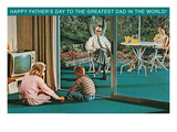 Happy Father's Day, Suburban Scene Prints