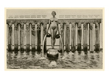 Elaborate Fountain at Karlsruhe, Germany Affiches