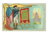 Revolutionary Soldier with Bugle Photo