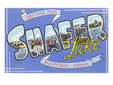 Greetings from Shafer Lake, Indiana Posters