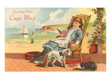 Greetings from Cape May, New Jersey, Girl on Porch Posters