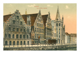 Old Houses in Ghent, Belgium Posters