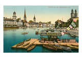Qualbrucke in Zurich, Switzerland Posters