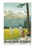 Golfing in the Swiss Alps Pósters