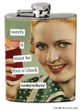 Anne Taintor - Five O'Clock Stainless Steel Flask Flask