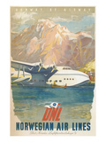 Travel Poster, Norwegian Air Lines Posters