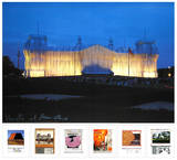 Reichstag Vorderseite nachts + 6 Blatt Projekte Limited Edition by  Christo and Jeanne-Claude