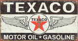 Texaco Winged Logo Distressed Retro Vintage Tin Sign Tin Sign