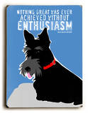 Without Enthusiasm Wood Sign by Ginger Oliphant