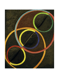 Relief Noir Avec des Cercles de Couleur (Black Relief with Colour Circles), 1930-32 Giclee Print by Robert Delaunay