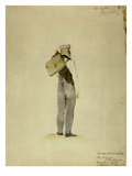 C.D.Friedrich on a Journey on Foot in the Riesengebirge Giclee Print by Georg Friedrich Kersting