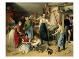 Die Fleißige Tischlerfamilie (The Diligent Carpenter Family) Giclee Print by Johann Baptist Reiter