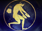 Kylix Cup with Athletes Training for Long Jump, Ancient Greece Photographic Print