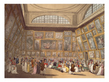 Exhibition Room, Somerset House, 1808 Reproduction procédé giclée par Thomas Rowlandson