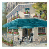 French Blue Café 1 Giclee Print by Jill Schultz McGannon
