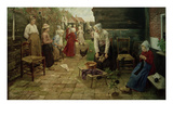 Der Leierkastenmann Kommt (Arrival of the Organ-Grinder) , 1883 Premium Giclee Print by Fritz von Uhde