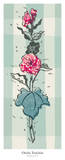 Hollyhock II Art by Ouida Touchon