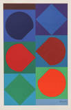 Beryll, from Souvenirs de Portraits d'Artistes. Jacques Prevert: Le Coeur l'ouvre Limited Edition by Victor Vasarely