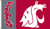 NCAA Washington State Cougars Flag with Grommets Novelty