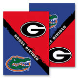 NCAA Georgia - Florida 2-Sided House Divided Rivalry Garden Flag Novelty