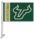 NCAA South Florida Car Flag with Wall Bracket Novelty