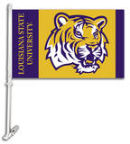 NCAA Louisiana State Tigers Car Flag with Wall Bracket Novelty