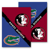 NCAA Florida - Florida St. 2-Sided House Divided Rivalry Garden Flag Novelty