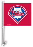 MLB Philadelphia Phillies Car Flag with Wall Bracket Novelty