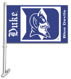 NCAA Duke Blue Devils Car Flag with Wall Bracket Novelty