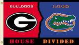 NCAA Georgia - Florida Rivarly House Divided Flag with Grommets Novelty