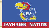 NCAA Kansas Jayhawks Flag with Grommets Novelty