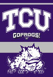 NCAA Texas Christian Horned Frogs 2-Sided House Banner Wall Scroll
