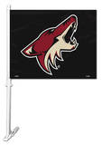 NHL Phoenix Coyotes Car Flag with Wall Bracket Novelty