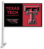 NCAA Texas Tech Red Raiders Car Flag with Wall Bracket Novelty