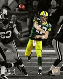 Aaron Rodgers Spotlight Action from Super Bowl XLV Photo