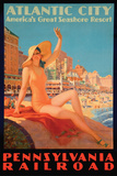 Atlantic City Bathing Pa Line Posters