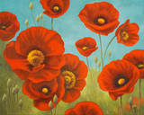 Field of Poppies I Prints by Vivien Rhyan