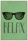 Relax Retro Sunglasses Art Poster Print Posters